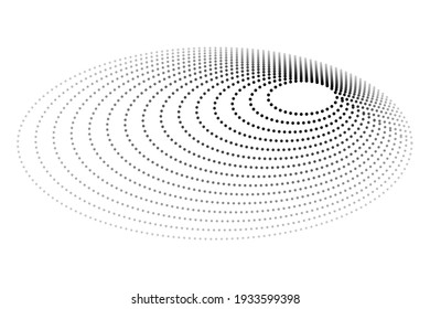 Semitono vectorial simple negro y ovalado blanco aislado en blanco