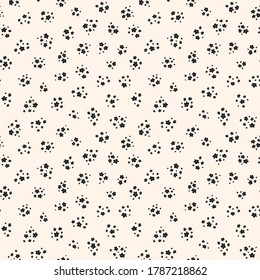 Simple vector black and white seamless pattern with small flowers. Elegant abstract floral background. Ditsy ornament. Tiny scattered flower. Minimal repeat design for fabric, wallpapers, print, cloth