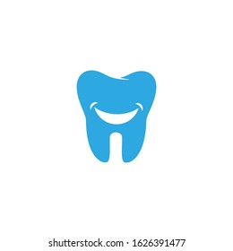 simple vector blue dental logo