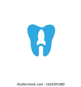simple vector blue dental logo