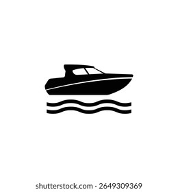 Simple vector boat water transport symbol