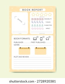 Plantilla de revisión de libro de Vector simple