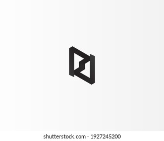 Simple vector brand icon logo with line concept design