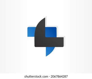 Simple vector brand logo design icon concept