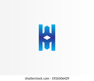 Logo simple de marca vectorial con icono de concepto de letra H