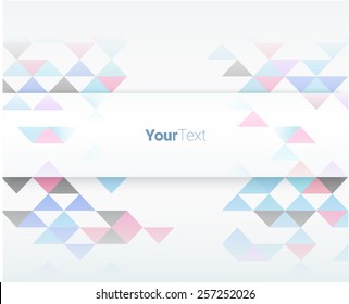 Simple Vector Brochure Title Composition With Random Mosaic Pattern Composition of Colorful Triangles