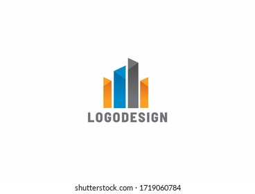 Simple vector building logo design concept