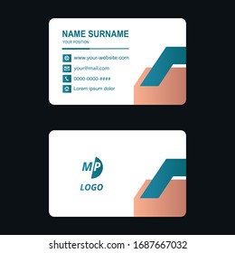Simple vector business card design