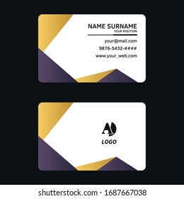 Diseño simple de tarjetas de presentación vectorial