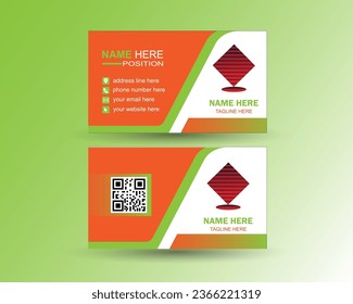 Simple vector business card template