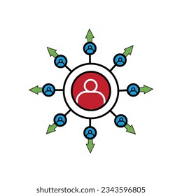 Simple vector business icons outline style