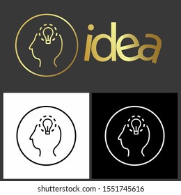 Simple vector with business idea innovation invention power