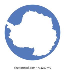Simple vector button flag - Antarctica