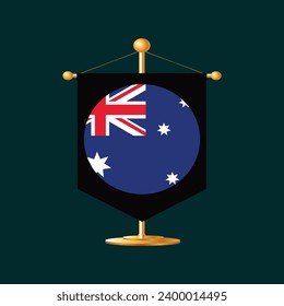 Simple vector button flag - Australia