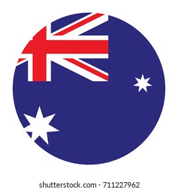 Simple vector button flag - Australia