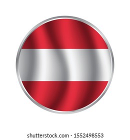 Simple vector button flag - Austria, Simple vector button flag - Latvia.