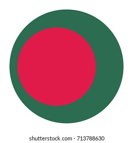 Simple vector button flag - Bangladesh