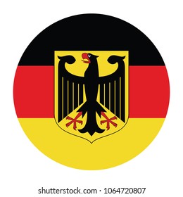 Simple vector button flag - Germany
