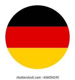 Simple vector button flag - Germany