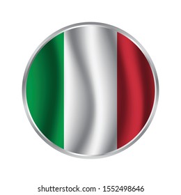 Simple vector button flag - Italy, Italy flag ,Italy national flag illustration symbol circle illustration design.