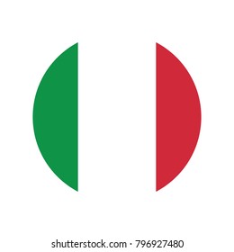 Simple vector button flag - Italy, Italy flag ,Italy national flag illustration symbol circle illustration design.