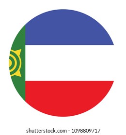 Simple vector button flag - Khakassia