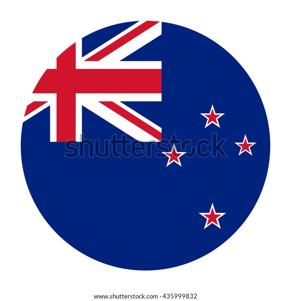 Simple Vector Button Flag New Zealand Stock Vector (Royalty Free) 435999832