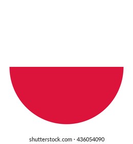 Simple vector button flag - Poland