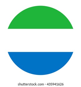 Simple vector button flag - Sierra Leone