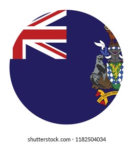 Simple vector button flag - South Georgia and the South Sandwich Islands