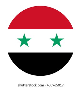 Simple vector button flag - Syria