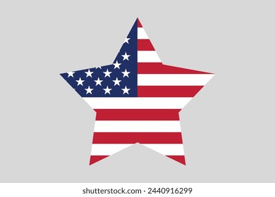 Einfache Vektor-Button-Flagge, USA-Vektor, Amerikanische Flagge, Vereinigte Staaten, Farbige USA-Flagge, Vektor-Illustration der amerikanischen Flagge