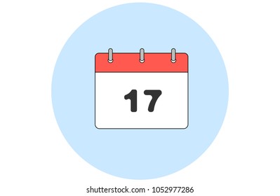 Simple vector calendar. Day 17. Every month.