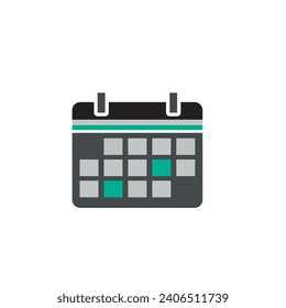 A simple vector calendar illustration with marked dates. Vector calendar icon. Cartoon callender icon.