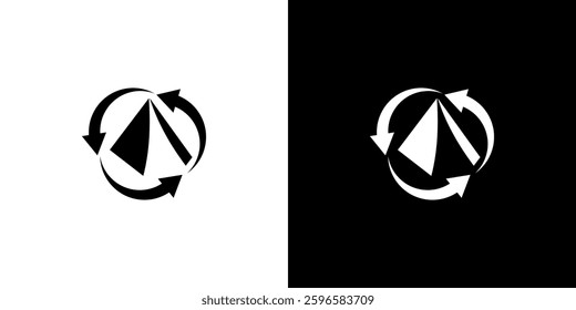 simple vector camping tent logo