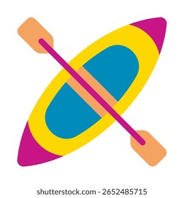 Vetor simples de uma canoa em estilo Columbia.