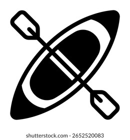 Vetor simples de uma canoa em estilo Columbia.