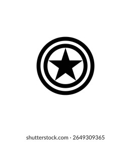 Vetor simples Capitão América símbolo do escudo