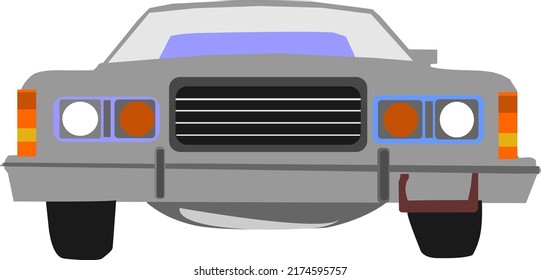simple vector car front view