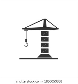 Simple Vector of Cargo Crane Logistics Icon