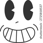 Simple Vector Cartoon Happy Face