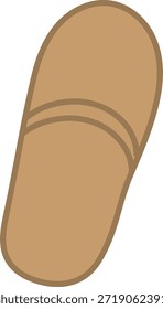 Zapatillas de casa de dibujos animados de Vector simple