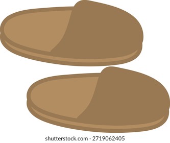 Zapatillas de casa de dibujos animados de Vector simple
