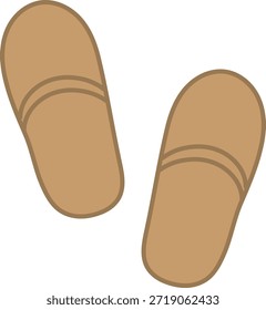 Zapatillas de casa de dibujos animados de Vector simple