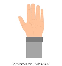 simple vector cartoon one hand