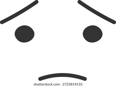 Einfache Vektor Cartoon Sad Face