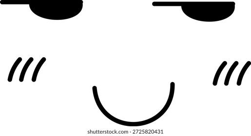 Cara de la sonrisa de la historieta del Vector simple