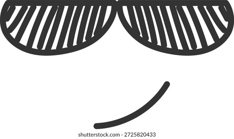 Cara de la sonrisa de la historieta del Vector simple