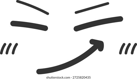 Cara de la sonrisa de la historieta del Vector simple