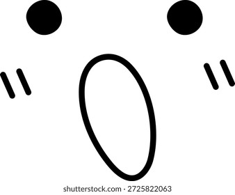Desenho Animado de Vetor Simples com Face Surpresa